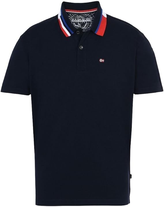 Napapijri Polo Shirt – Navy / Tricolor Collar